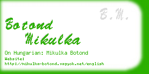 botond mikulka business card